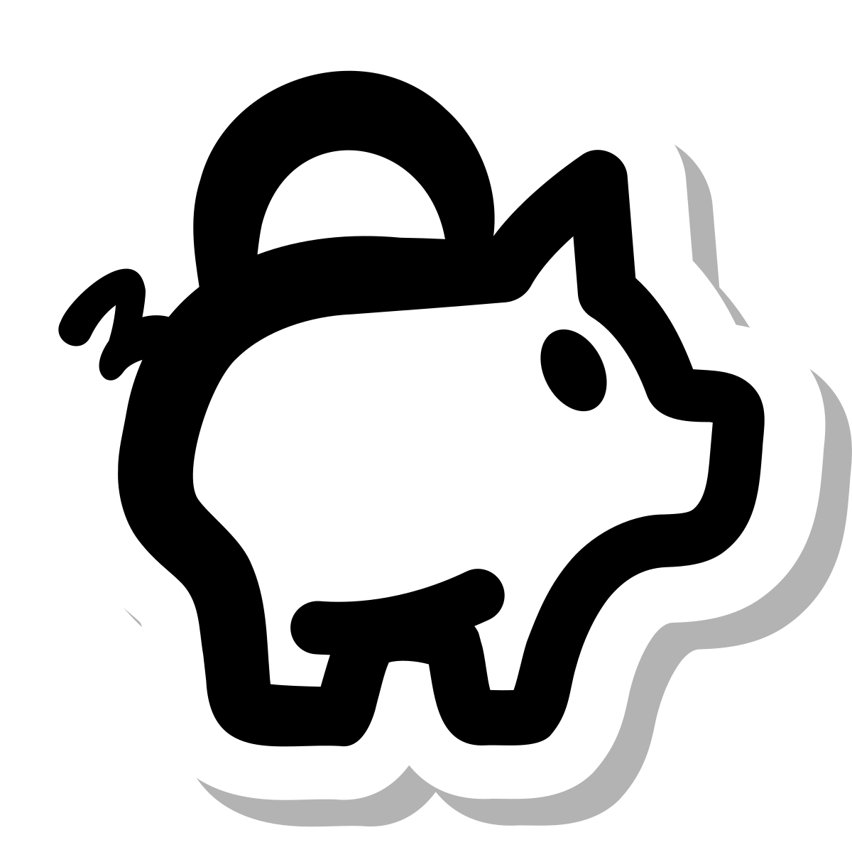 stickers duotone style money box icon