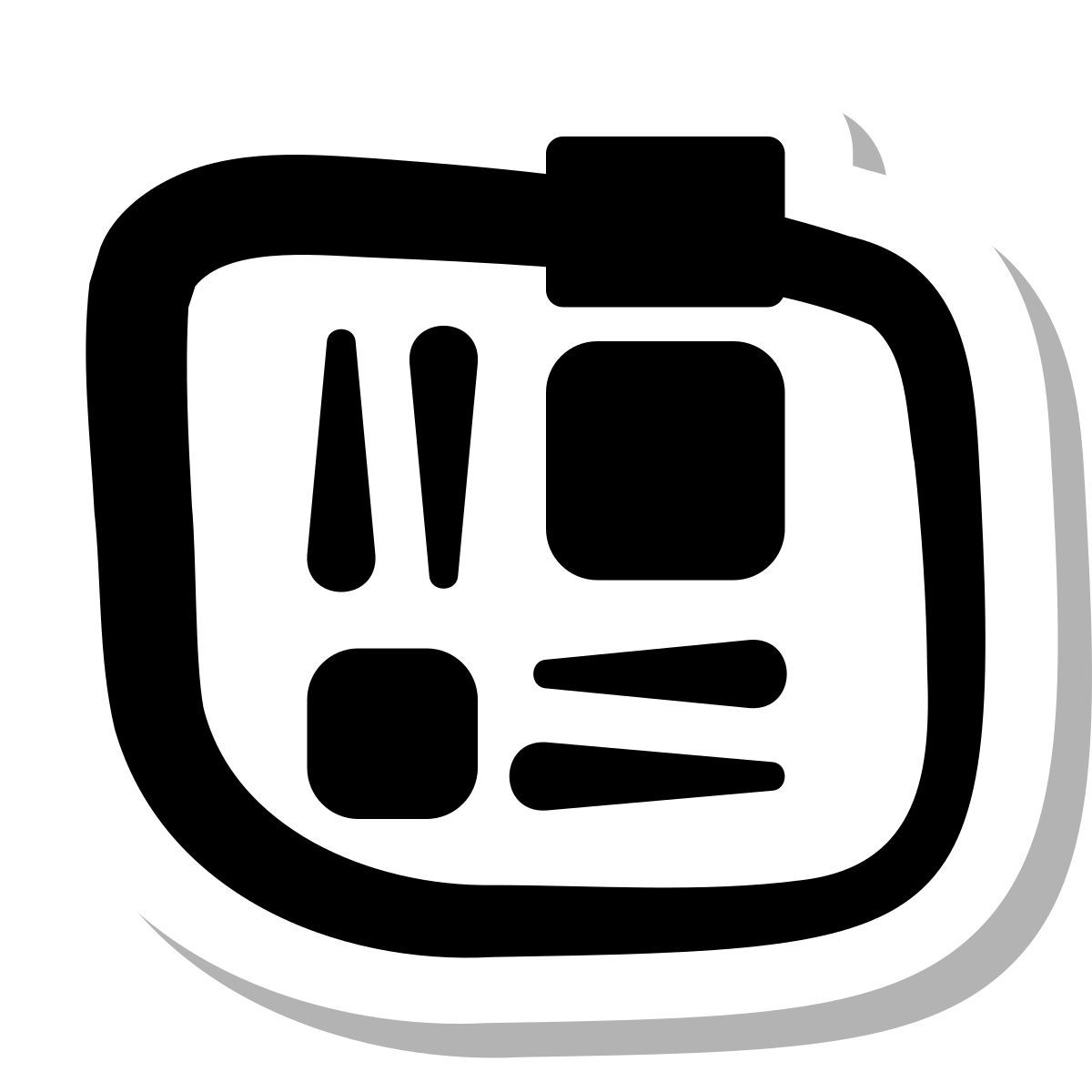 stickers duotone style carte mère icon