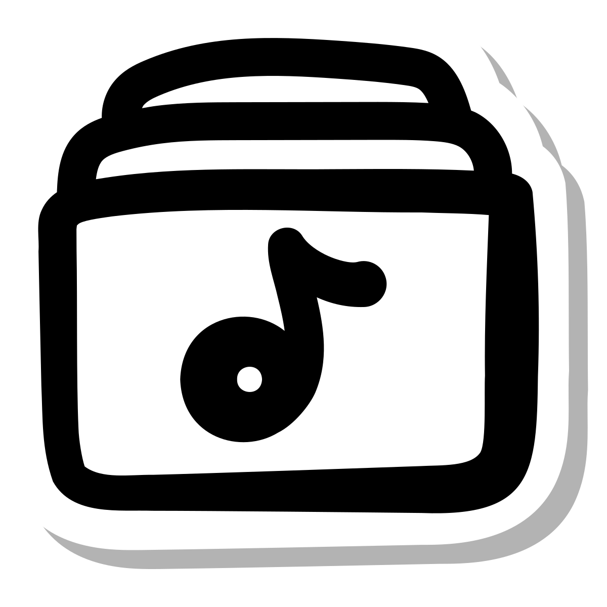 stickers duotone style music library icon