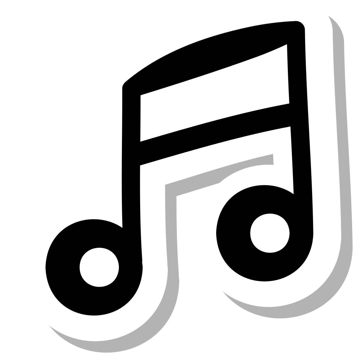 stickers duotone style musical notes icon