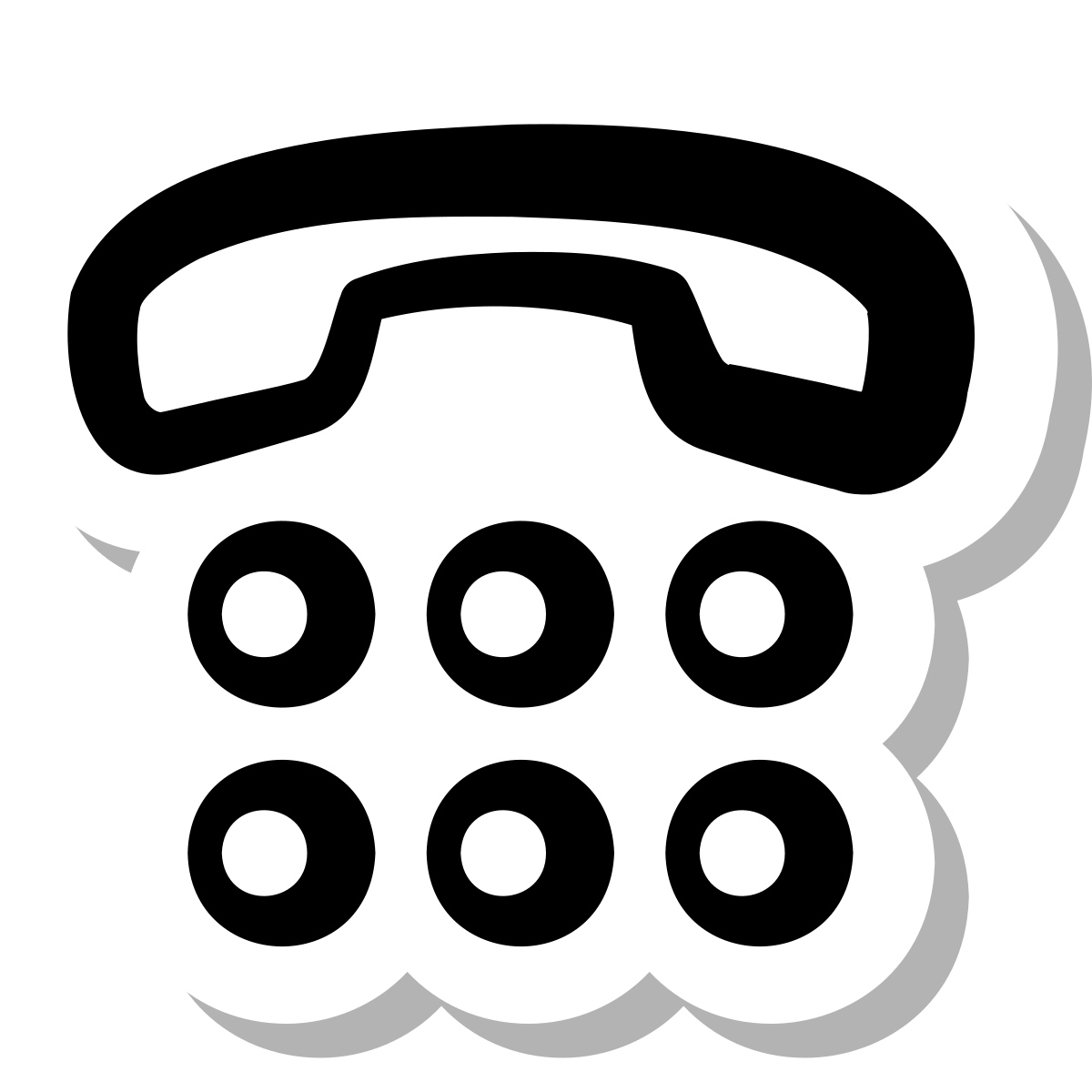 stickers duotone style number pad icon