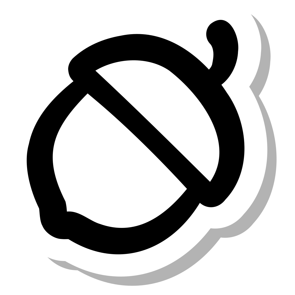 stickers duotone style nut icon