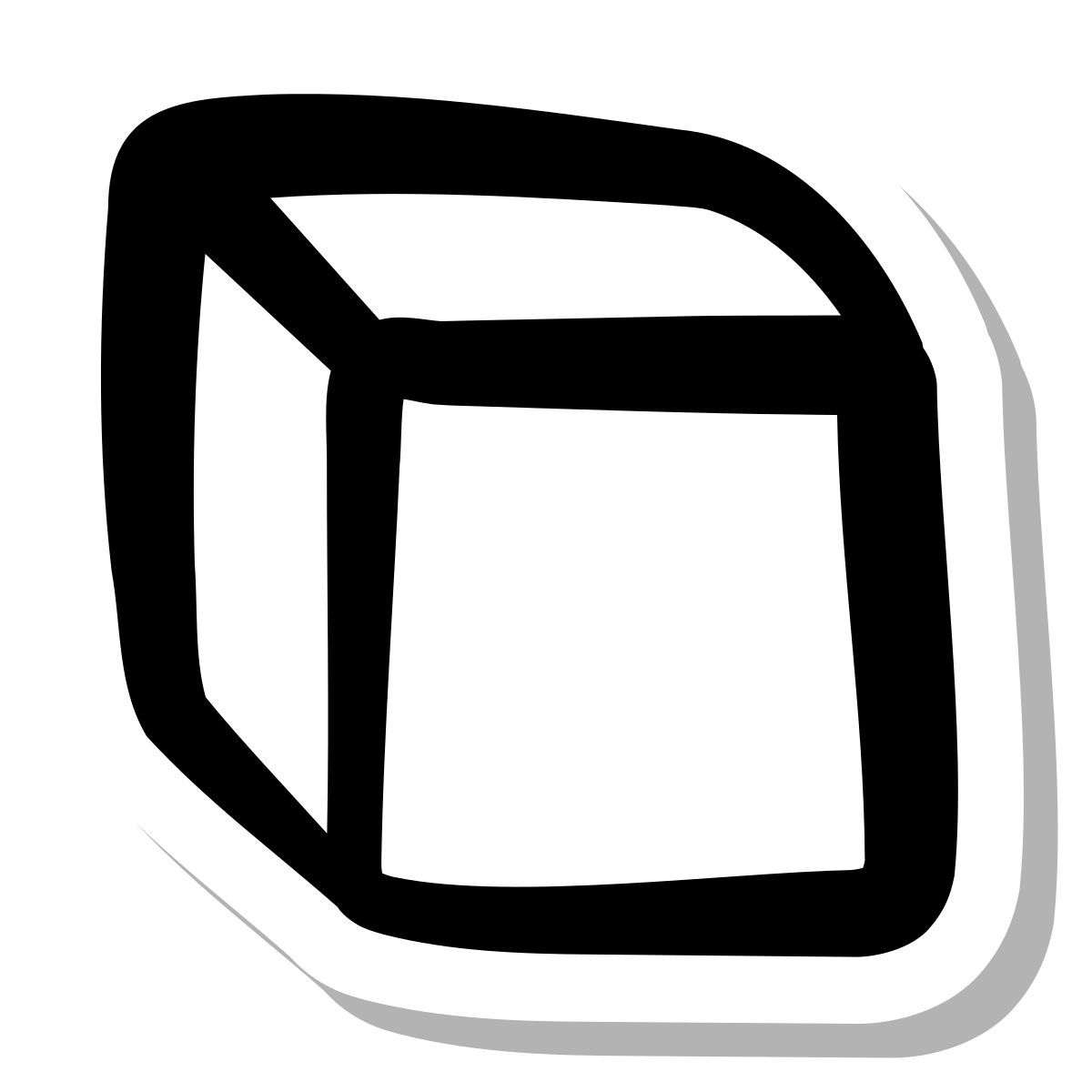 stickers duotone style 3d 큐브 icon