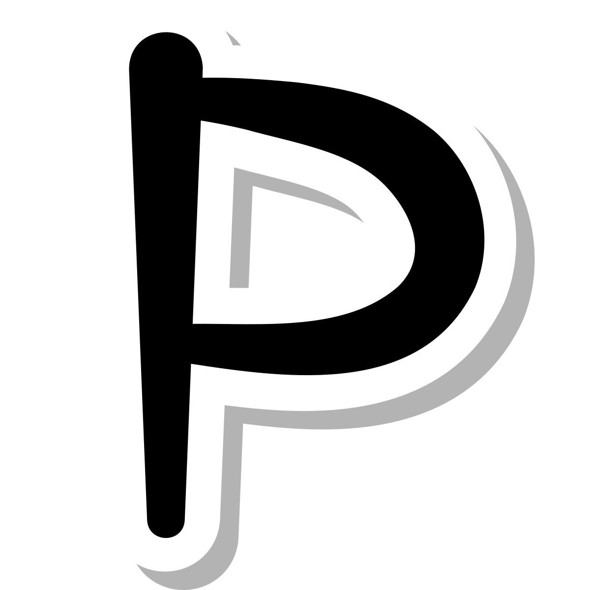 stickers duotone style p icon