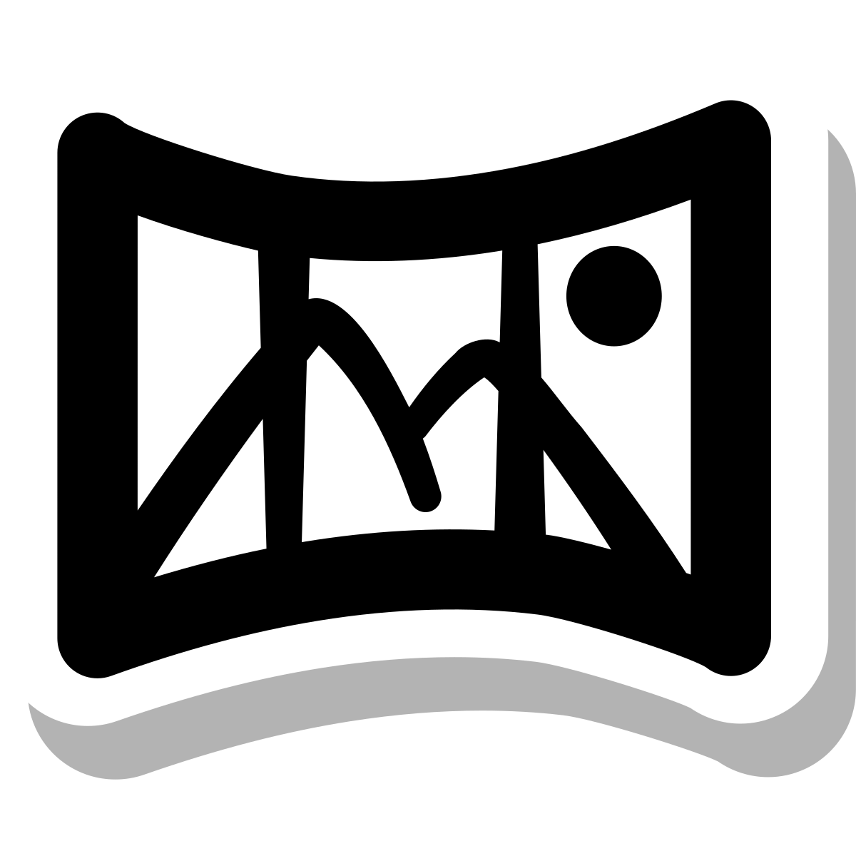 stickers duotone style panorama icon