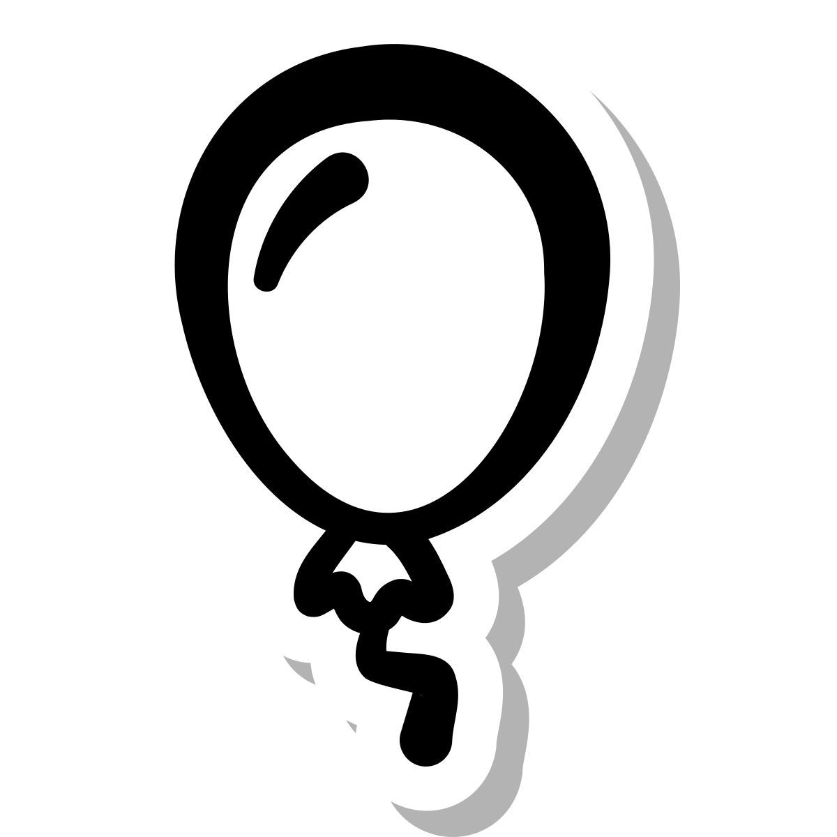 stickers duotone style party balloon icon