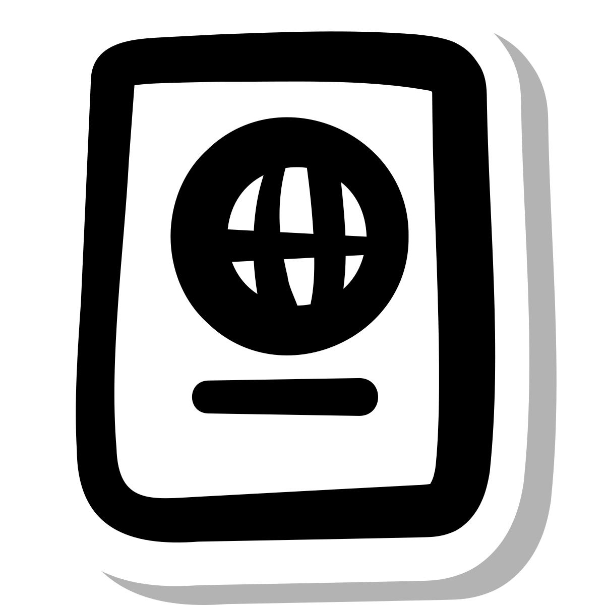 stickers duotone style passport icon