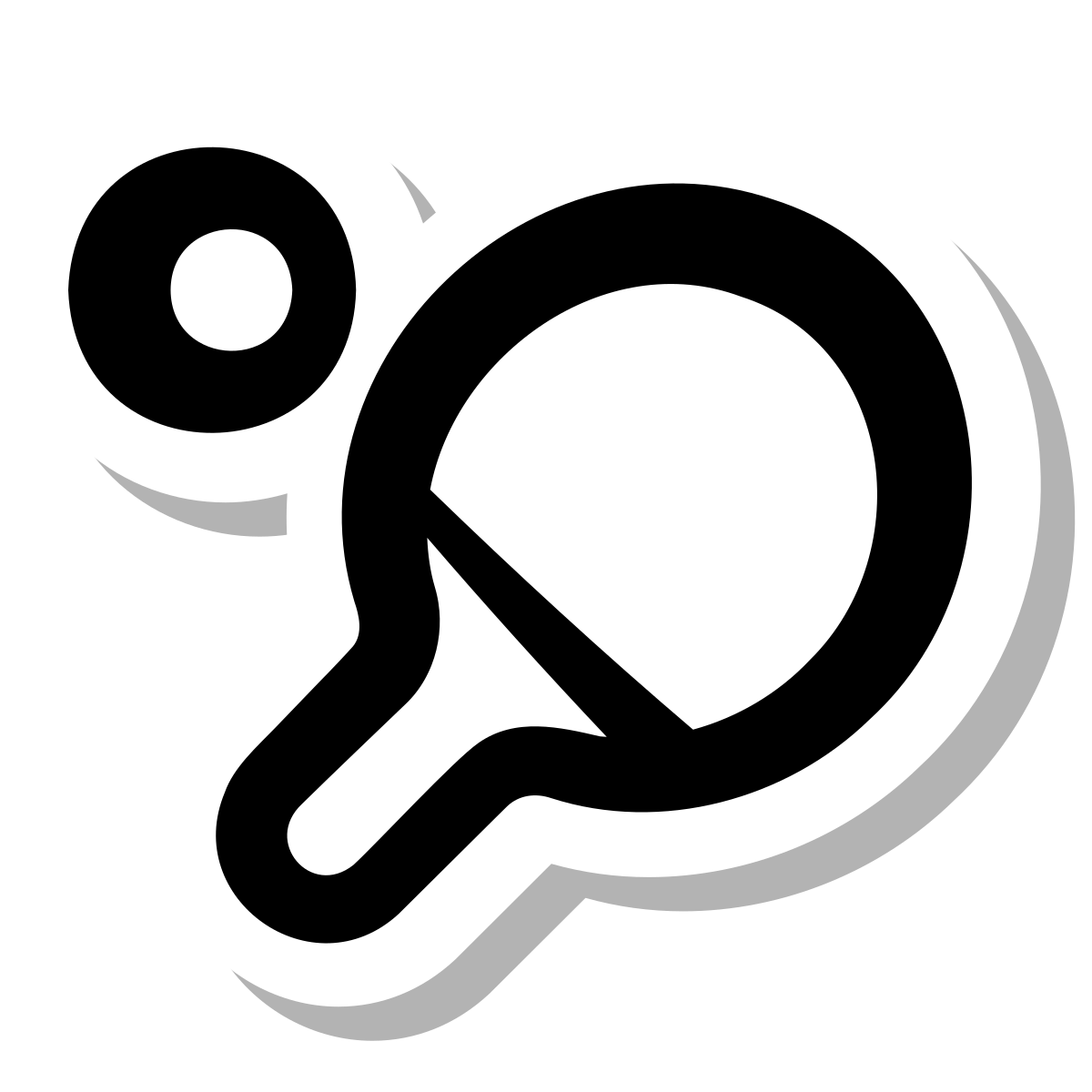 stickers duotone style ping pong icon