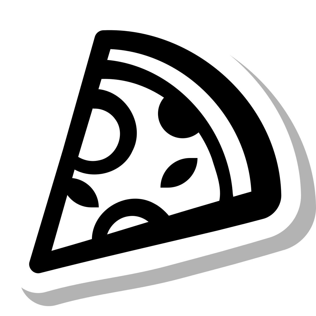 stickers duotone style pizza icon