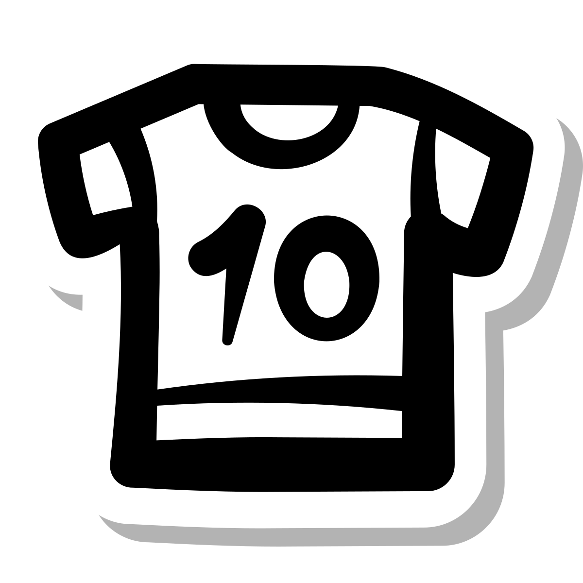 stickers duotone style player shirt icon