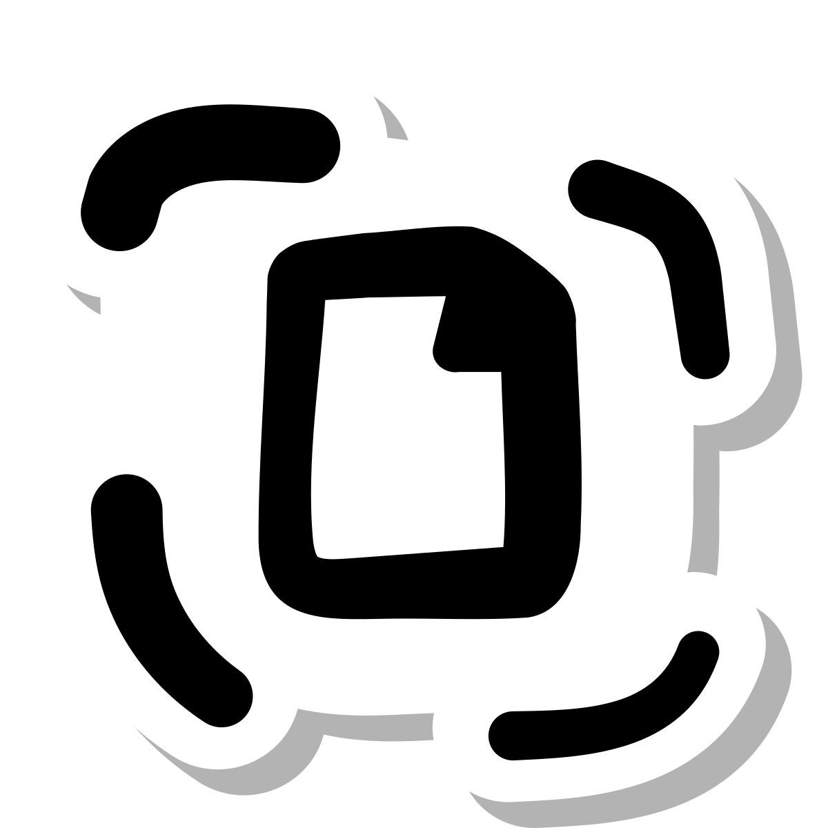 stickers duotone style portrait mode scanning icon