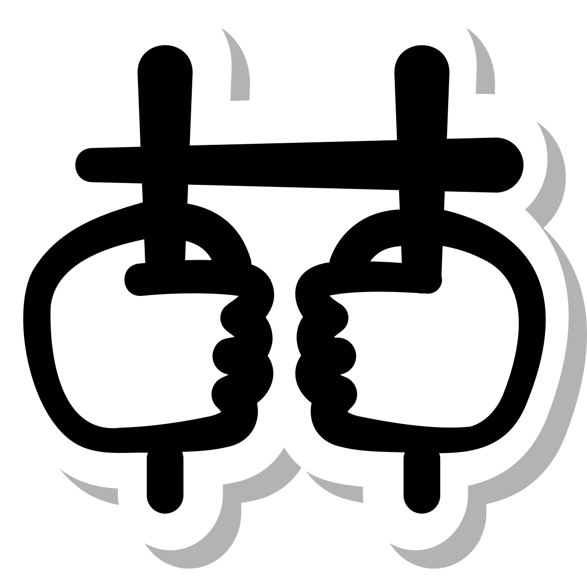 stickers duotone style prisoner icon
