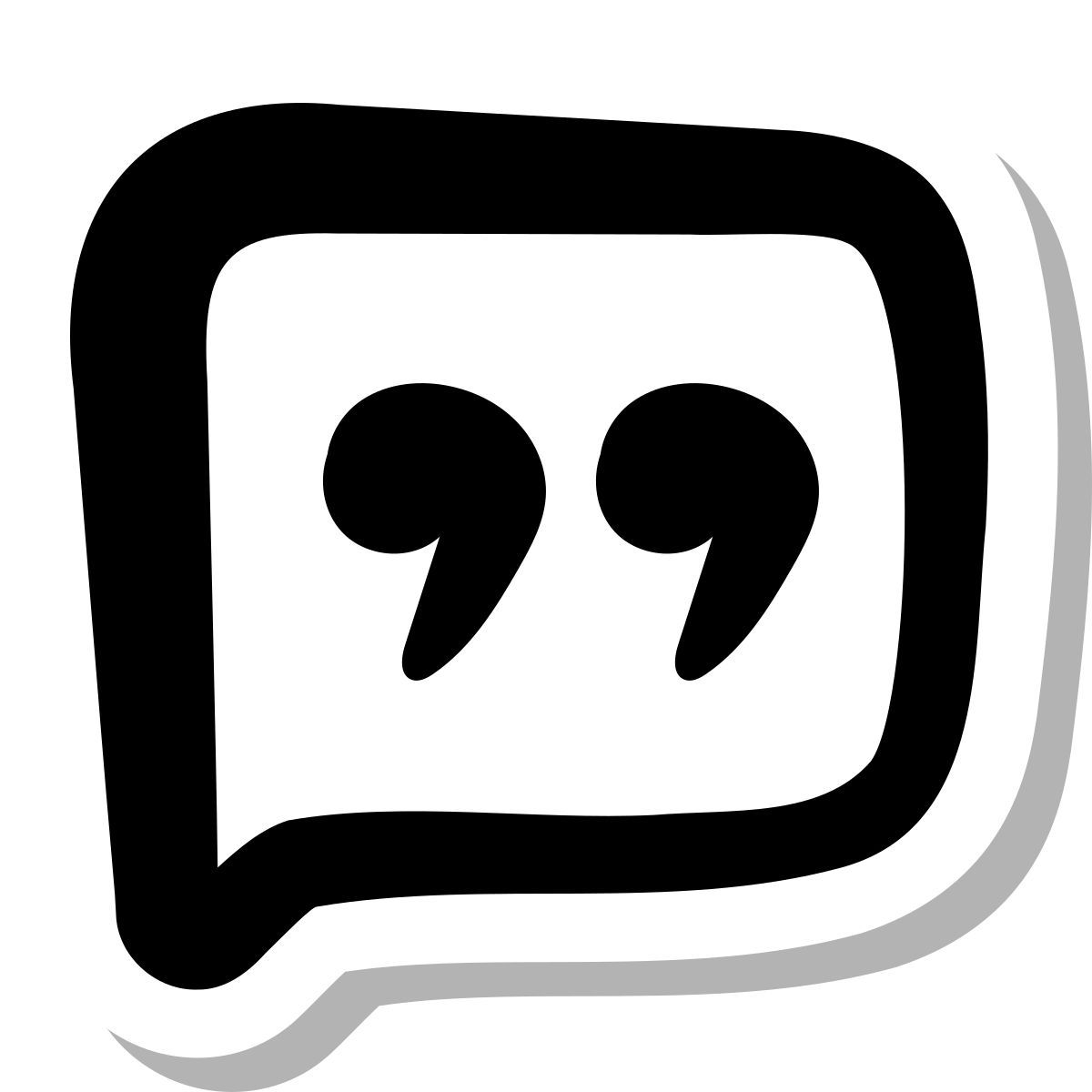 stickers duotone style 인용문 icon