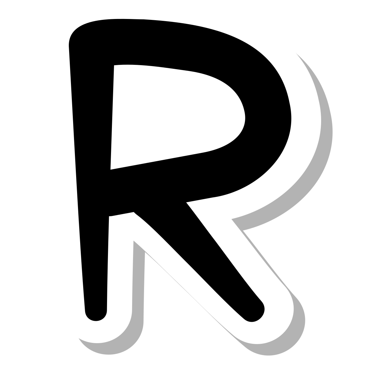 stickers duotone style r icon