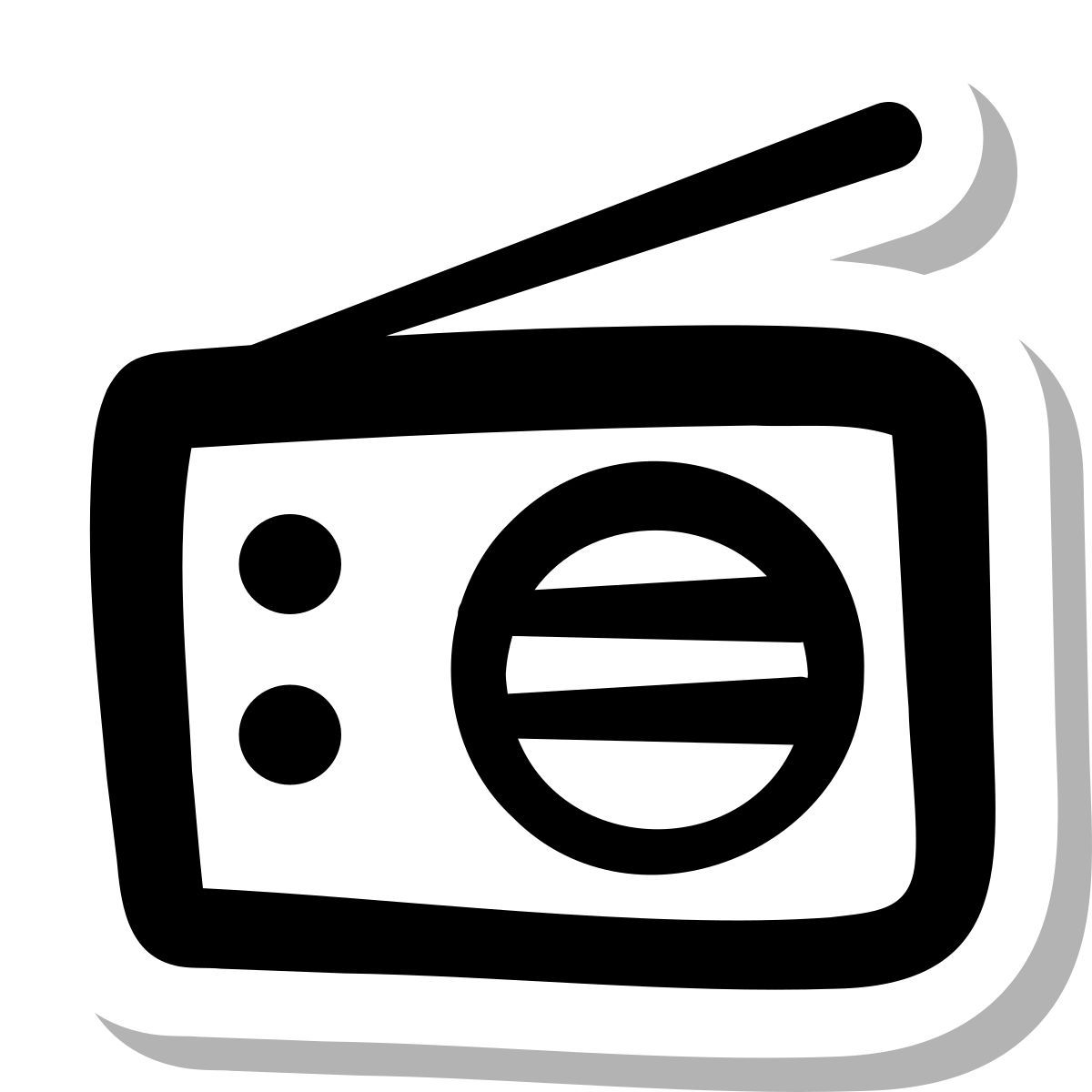 stickers duotone style radio icon