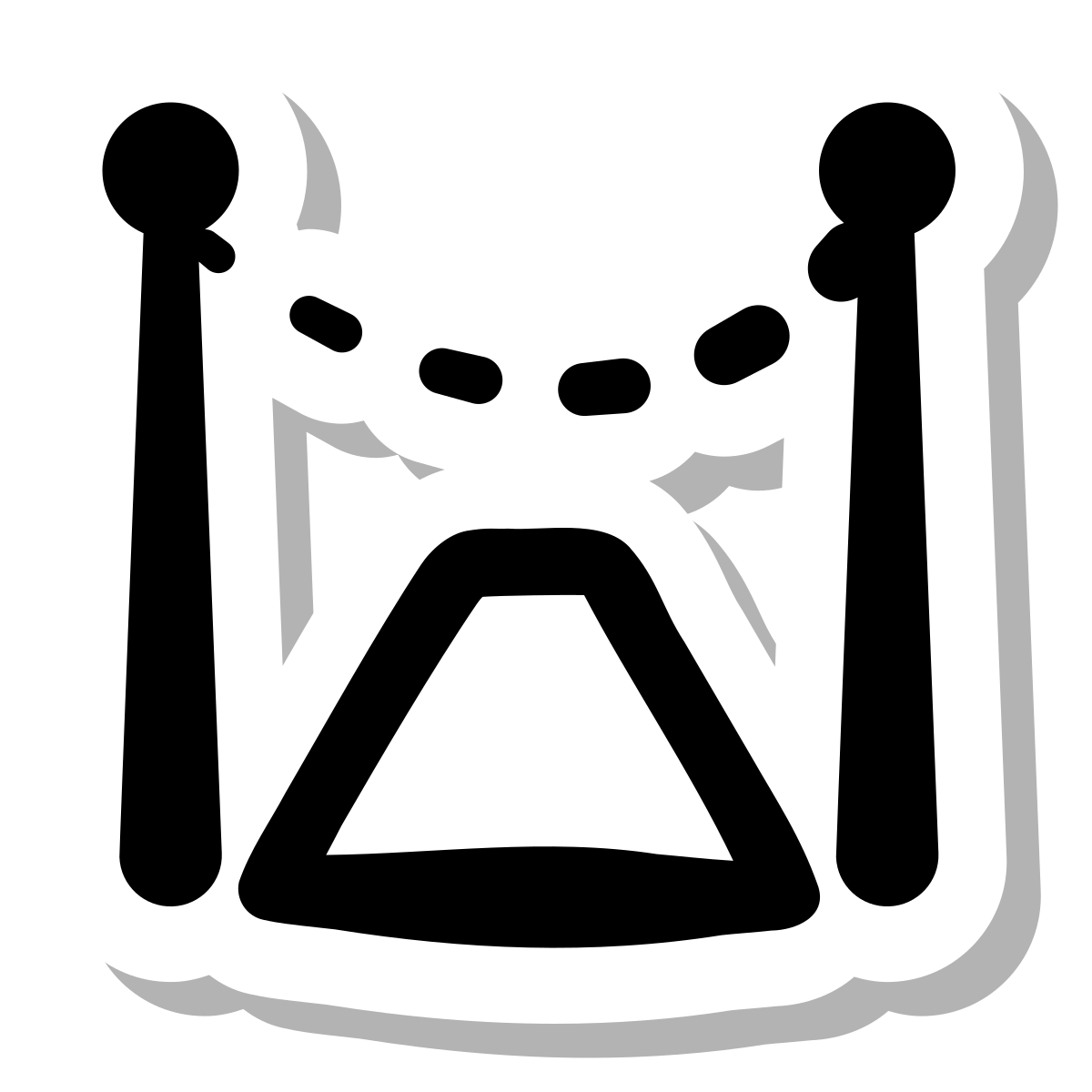 stickers duotone style red carpet icon