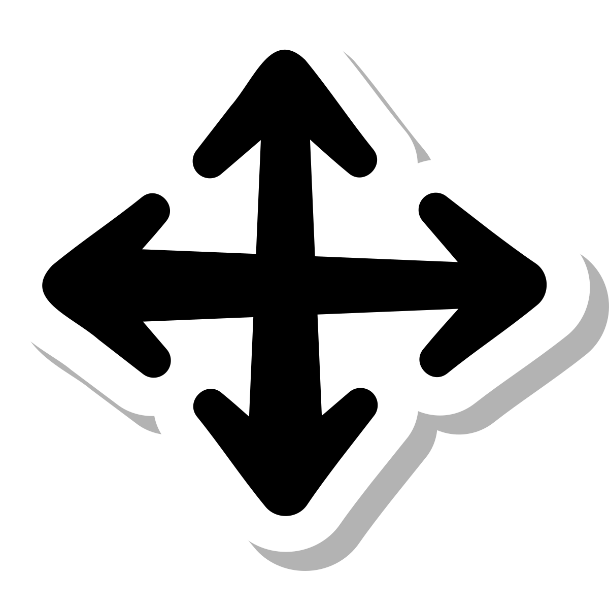 stickers duotone style resize four directions icon
