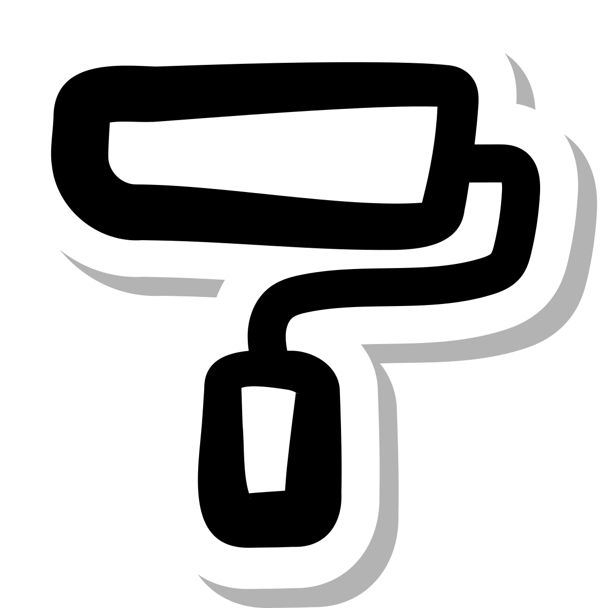 stickers duotone style roller brush icon