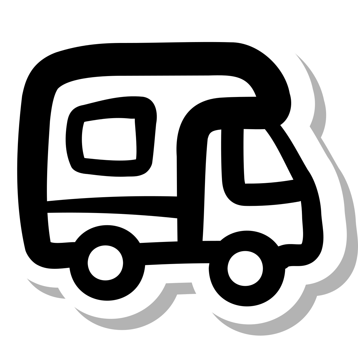 stickers duotone style rv campground icon