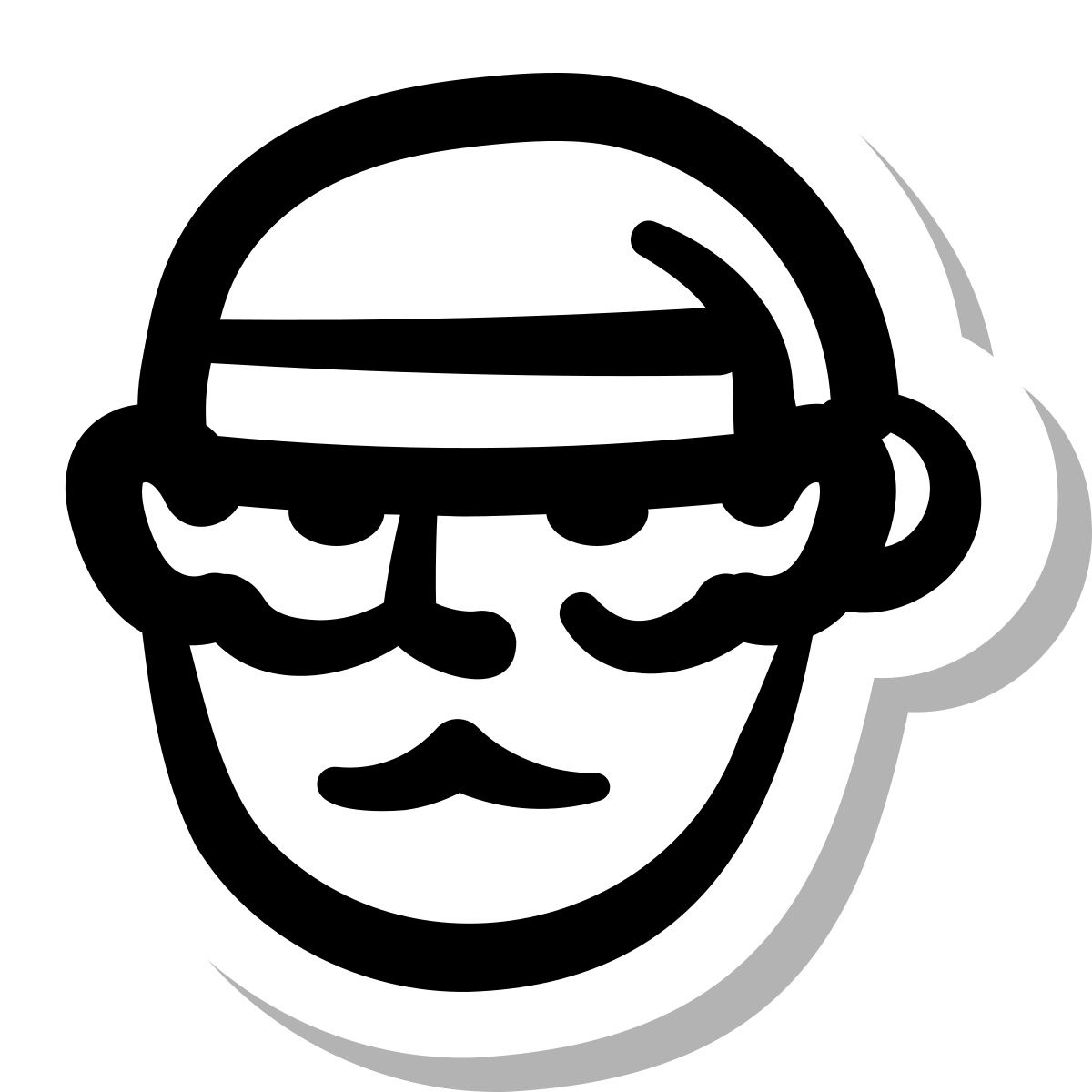 stickers duotone style santa icon