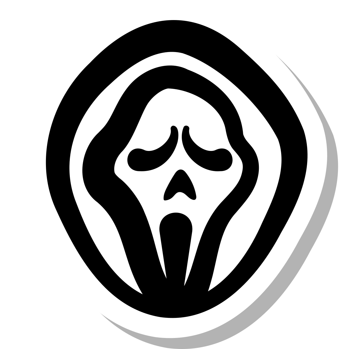stickers duotone style scream icon