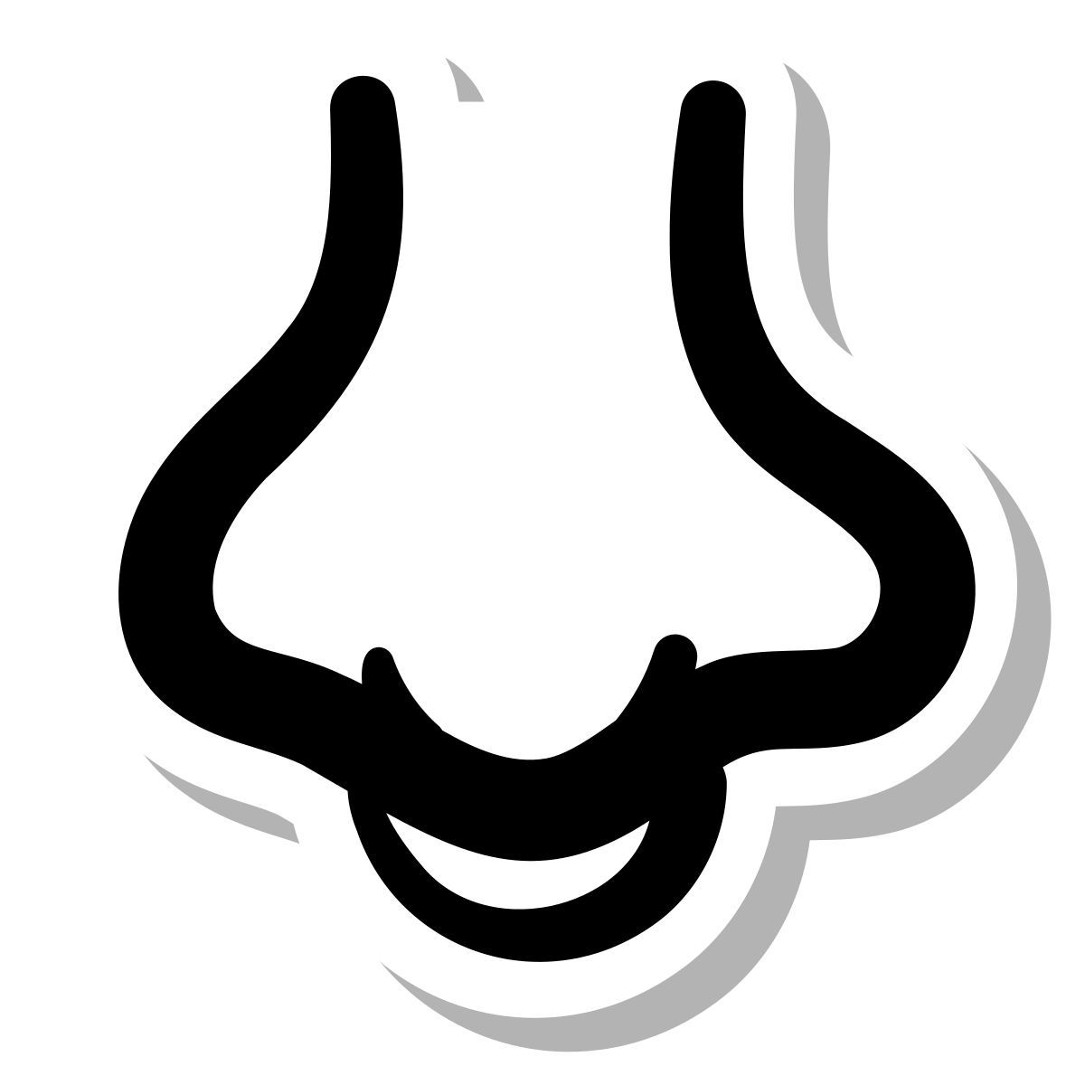 stickers duotone style septum piercing icon