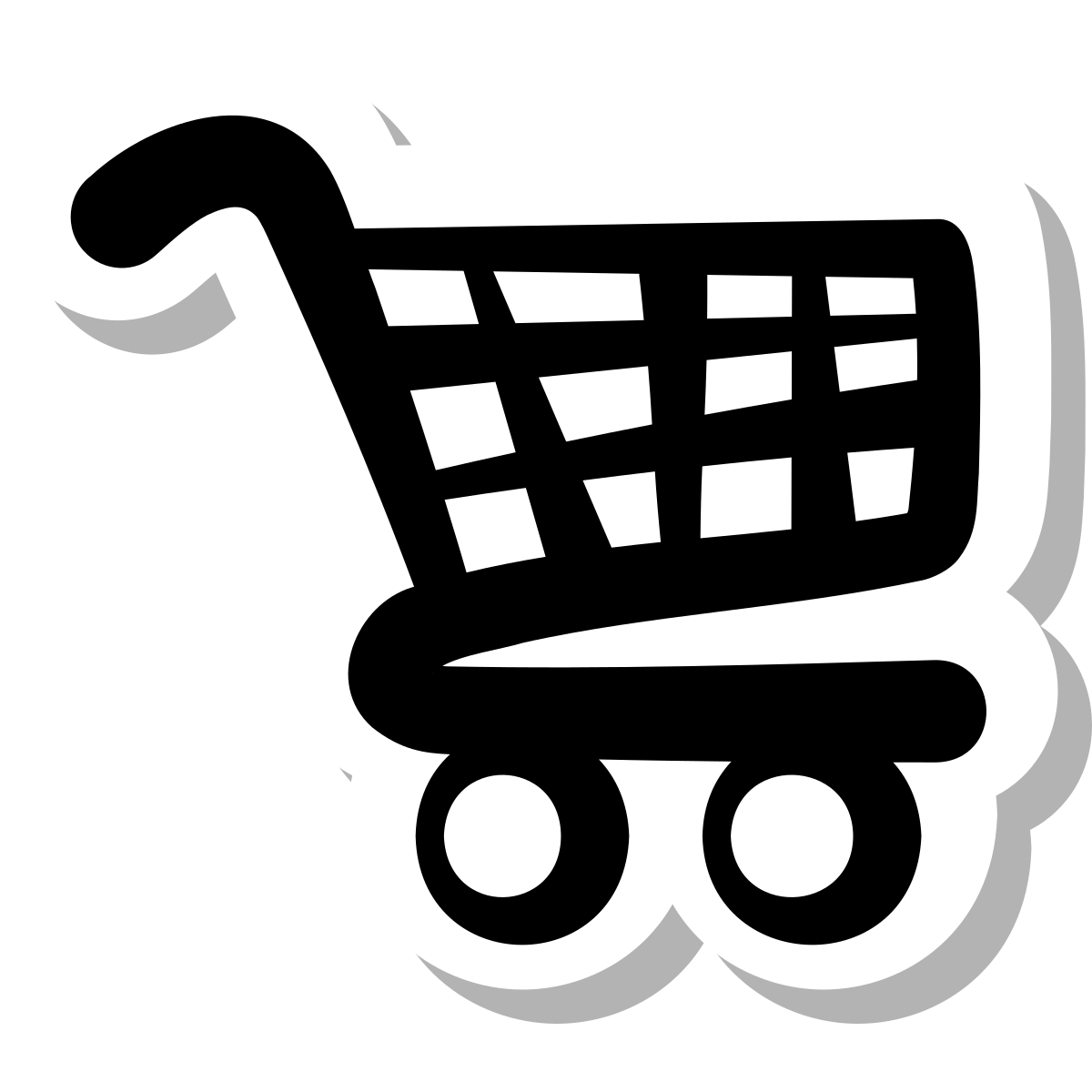 stickers duotone style shopping cart icon