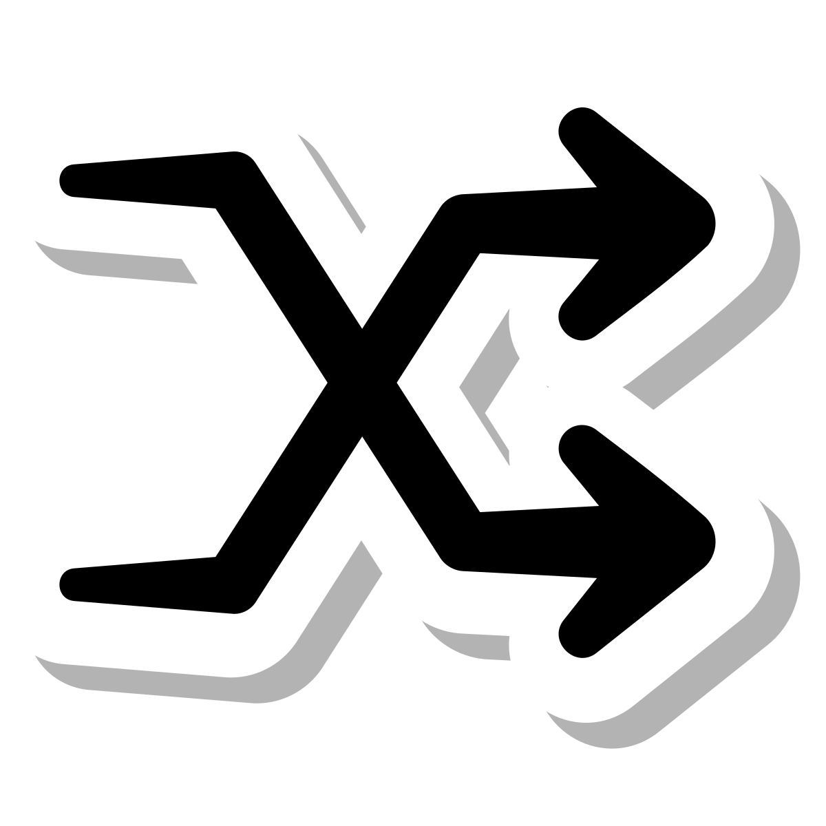stickers duotone style shuffle icon