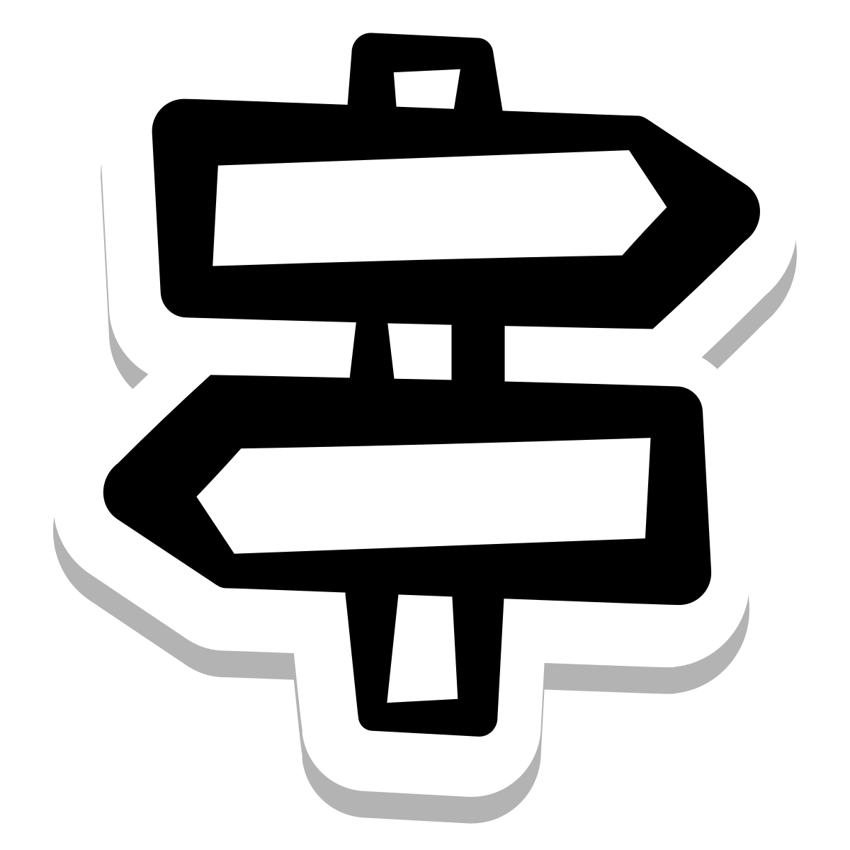 stickers duotone style signpost icon