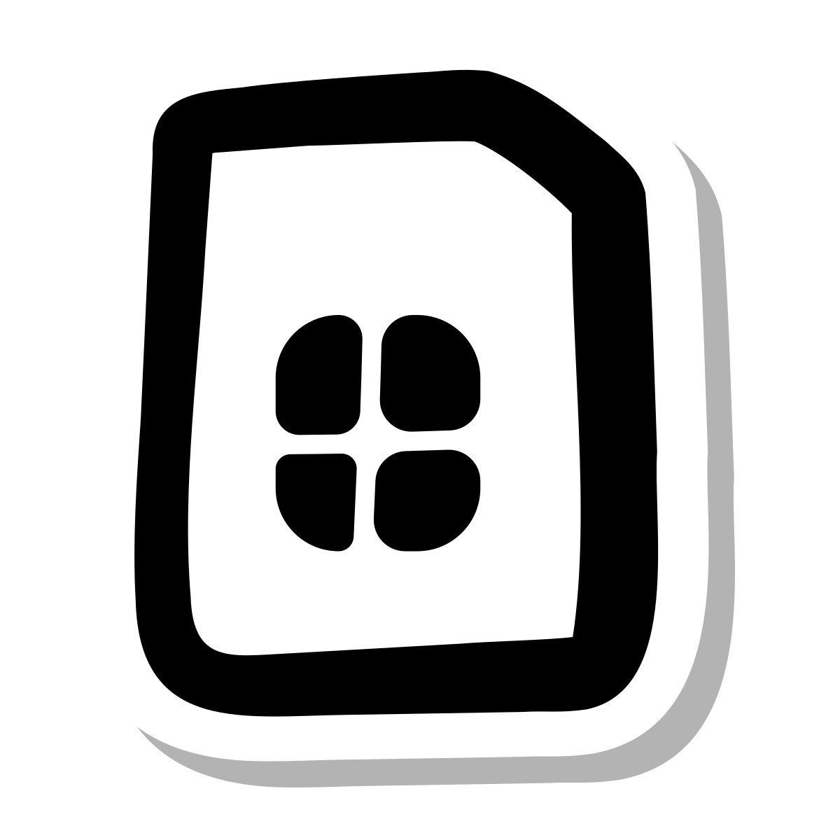 stickers duotone style sim card icon