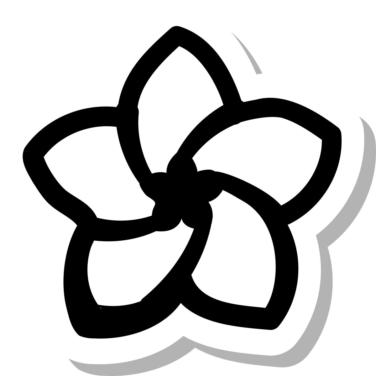 stickers duotone style spa flower icon