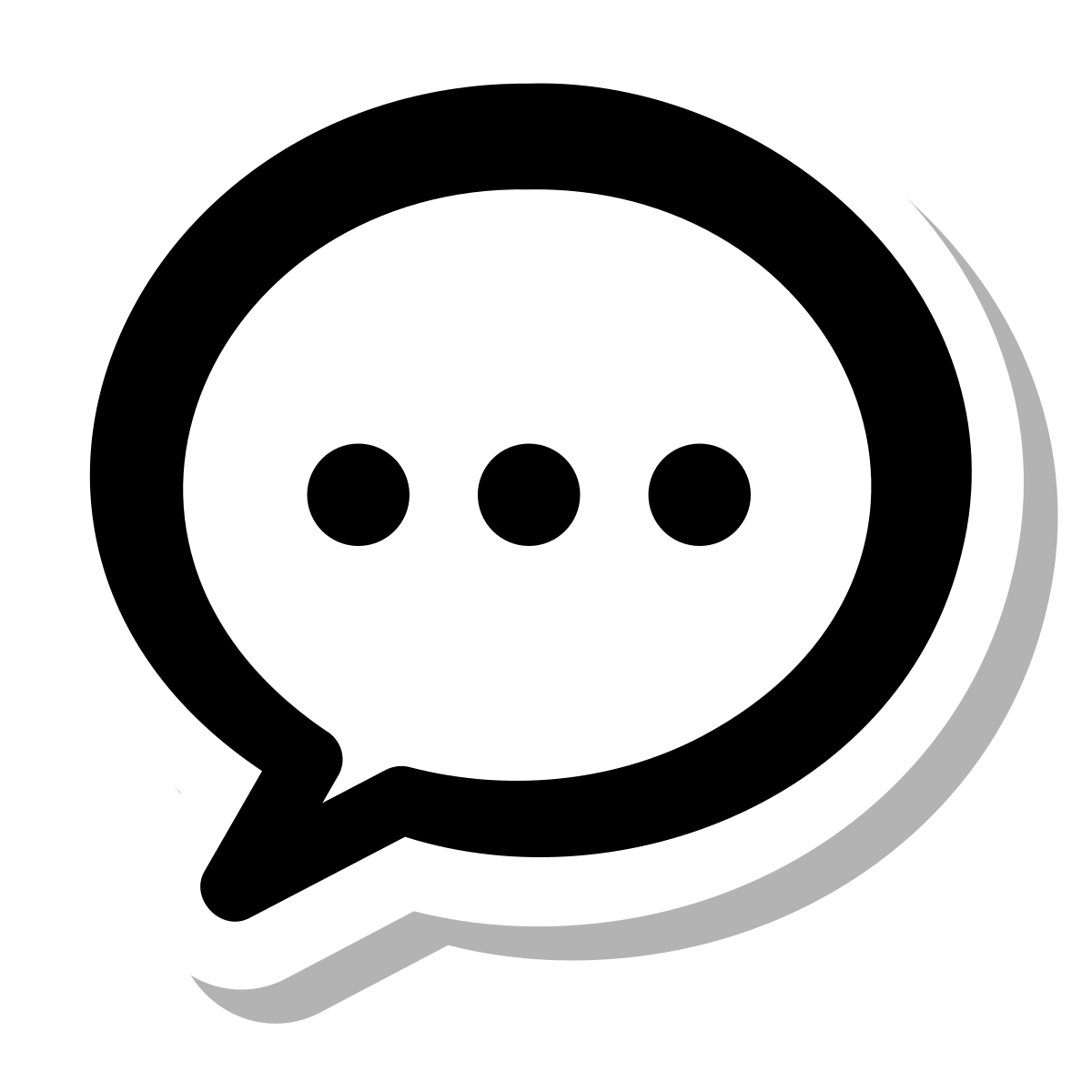 stickers duotone style speech bubble with dots icon