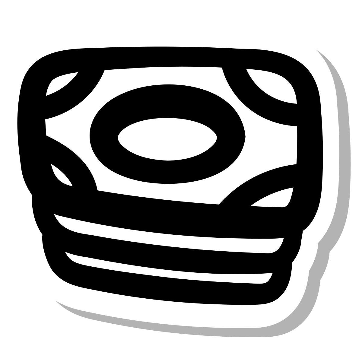 stickers duotone style stack of money icon