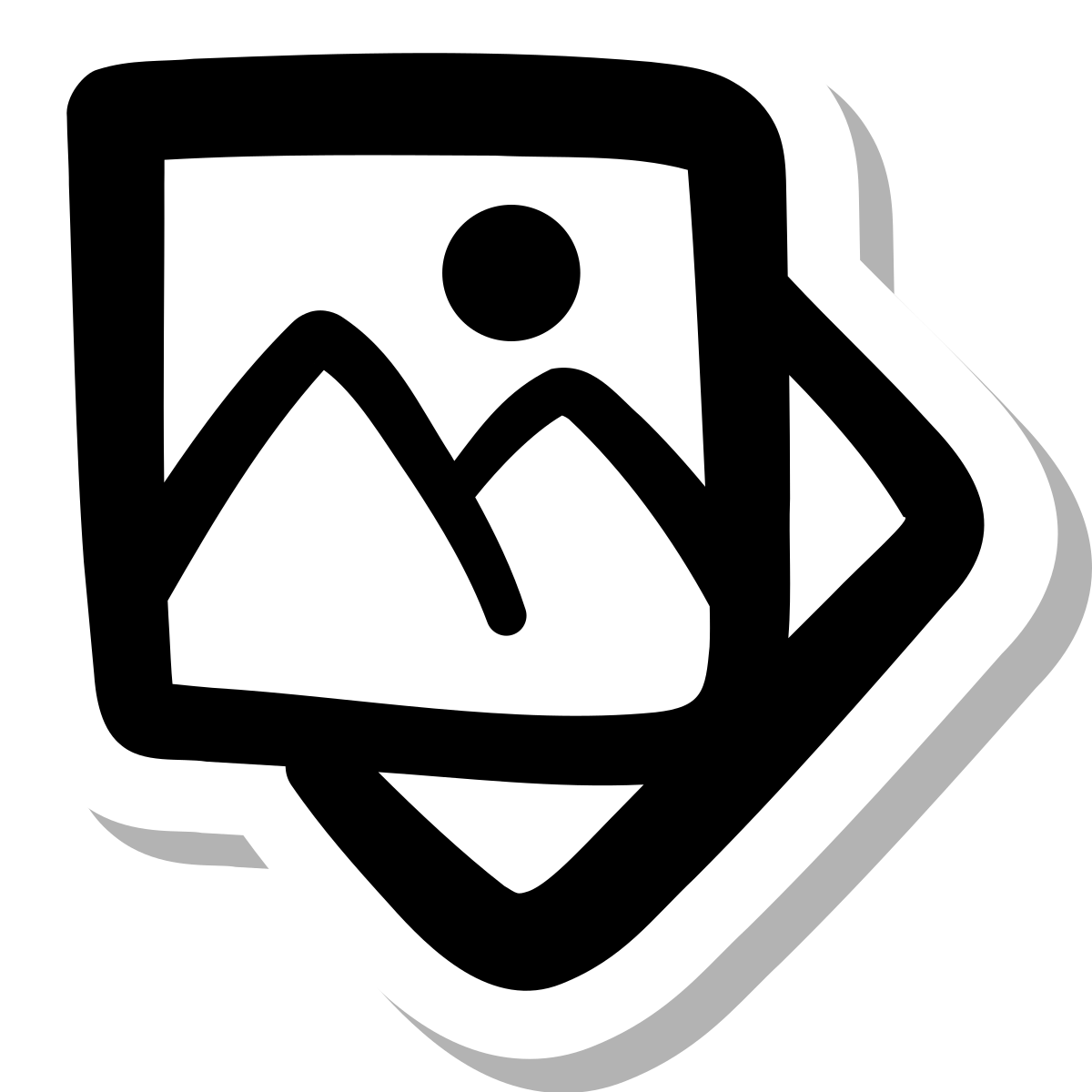 stickers duotone style stack of photos icon
