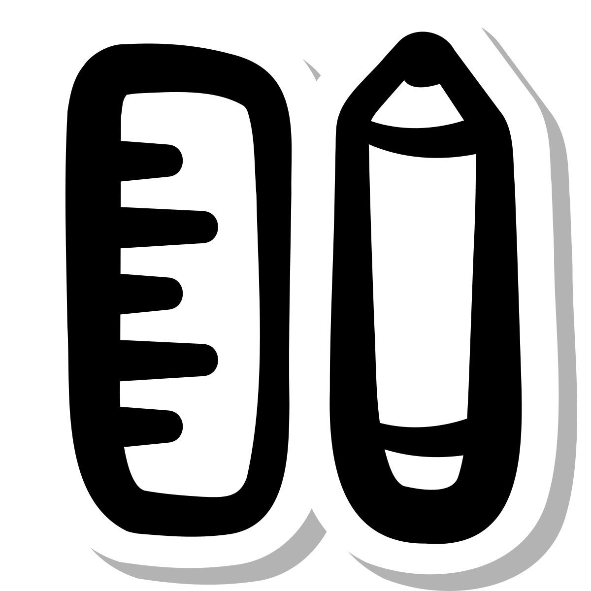 stickers duotone style papelería icon