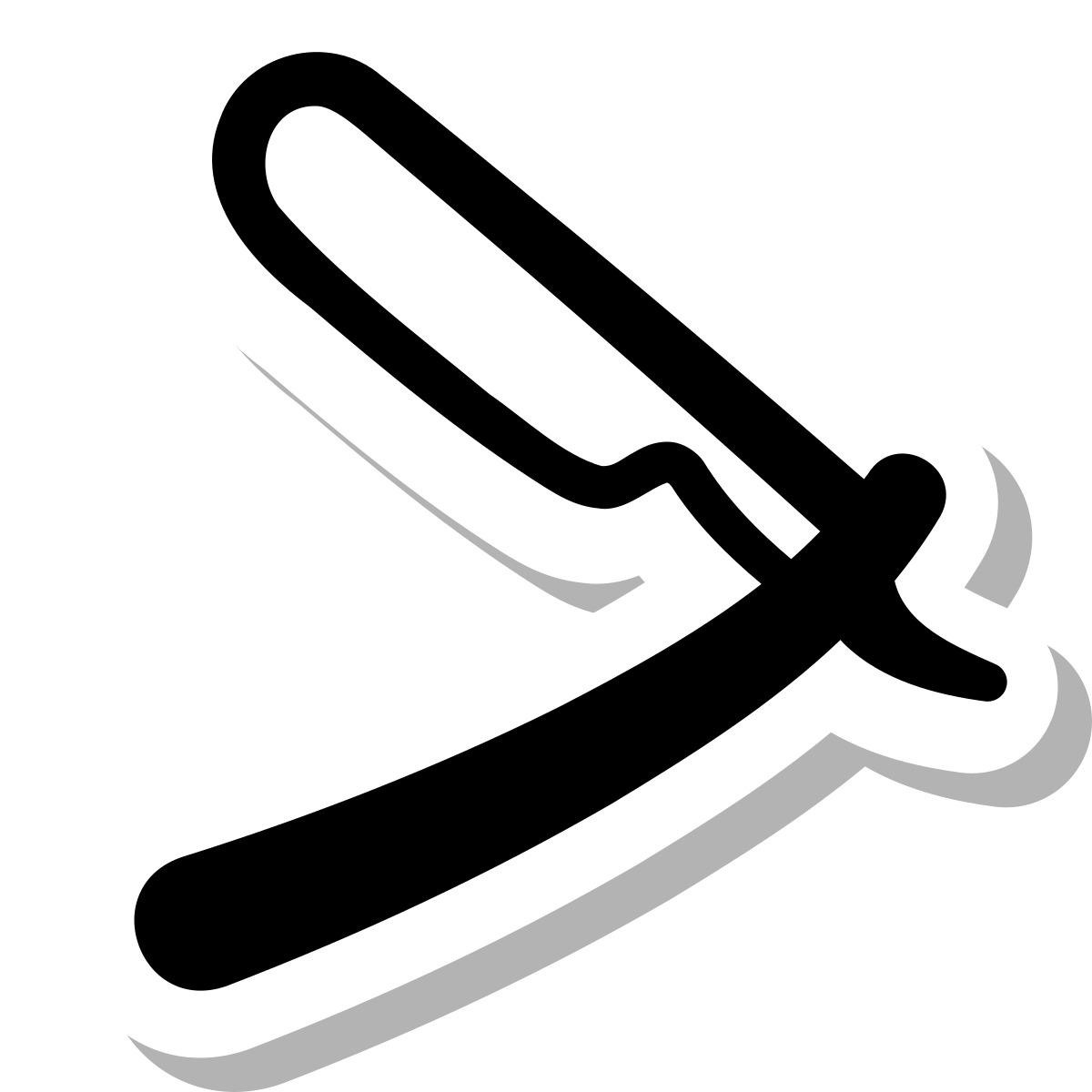 stickers duotone style straight razor icon