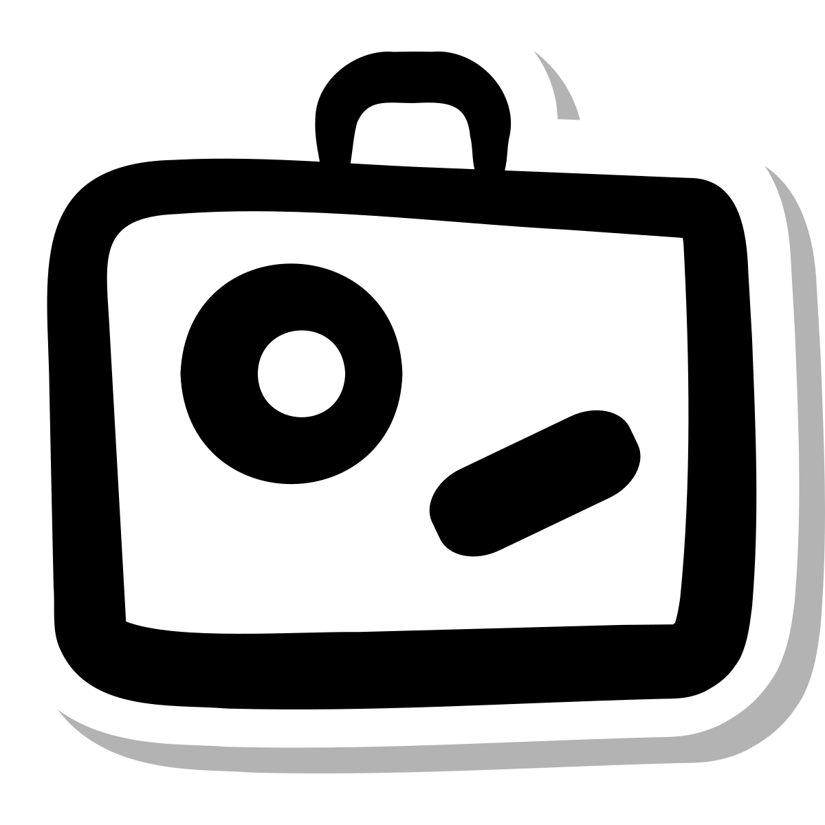 stickers duotone style suitcase icon