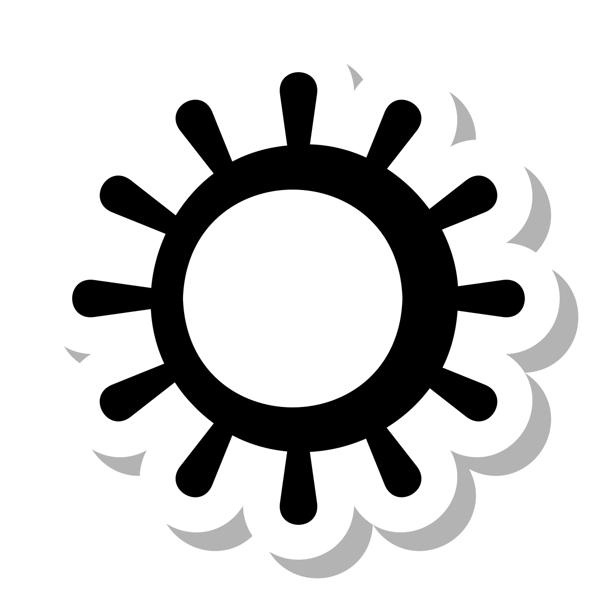 stickers duotone style sun icon