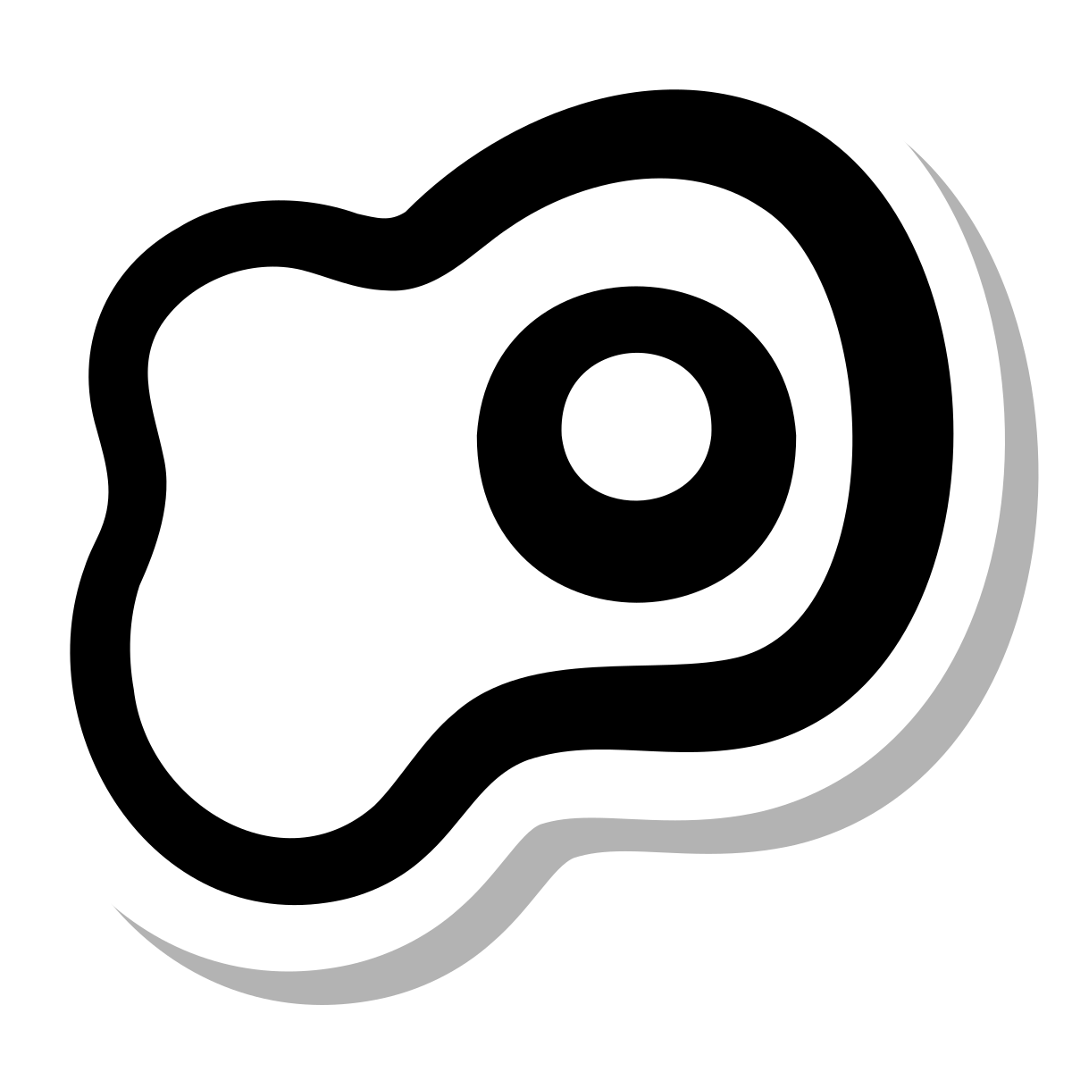 stickers duotone style sunny side up eggs icon