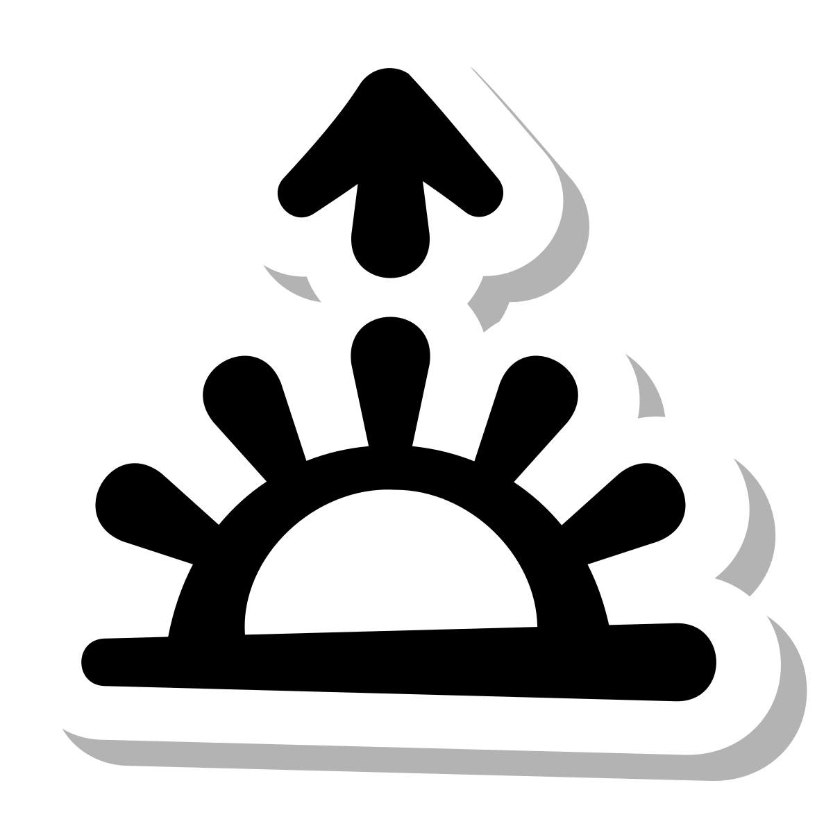 stickers duotone style sunrise icon