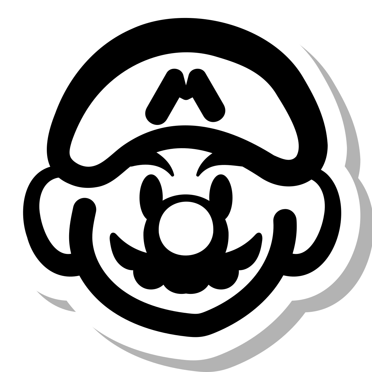stickers duotone style super mario icon