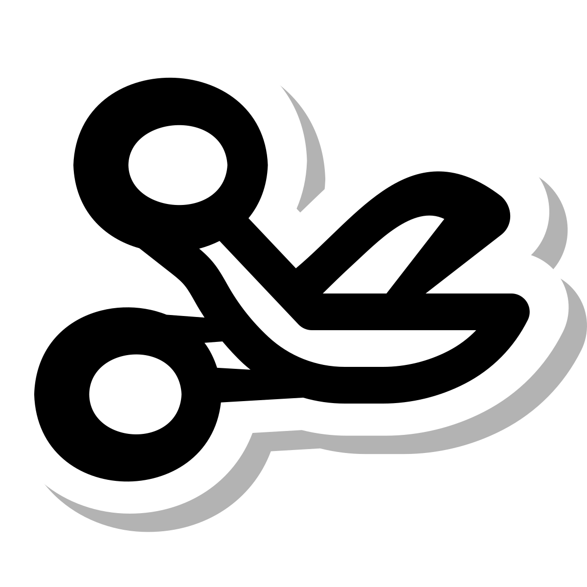 stickers duotone style surgical scissors icon