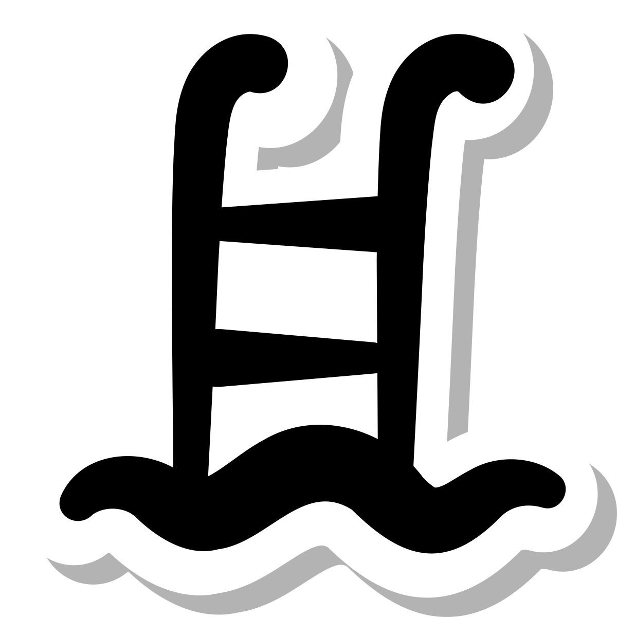 stickers duotone style swimming pool icon