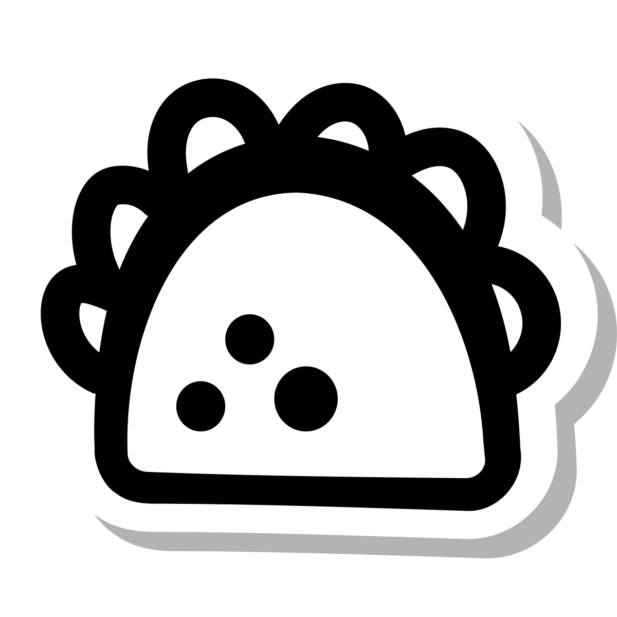 stickers duotone style taco icon