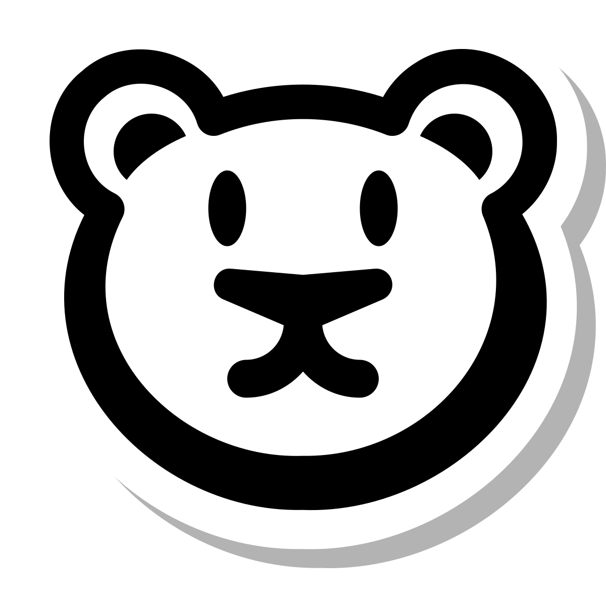stickers duotone style teddy bear icon
