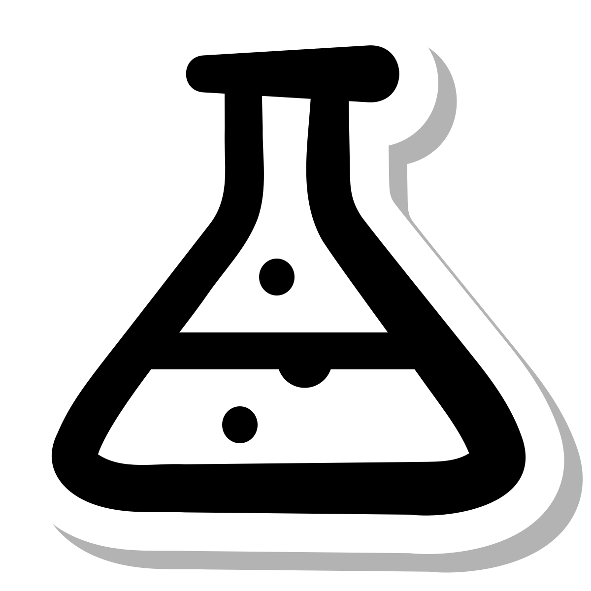 stickers duotone style test tube icon