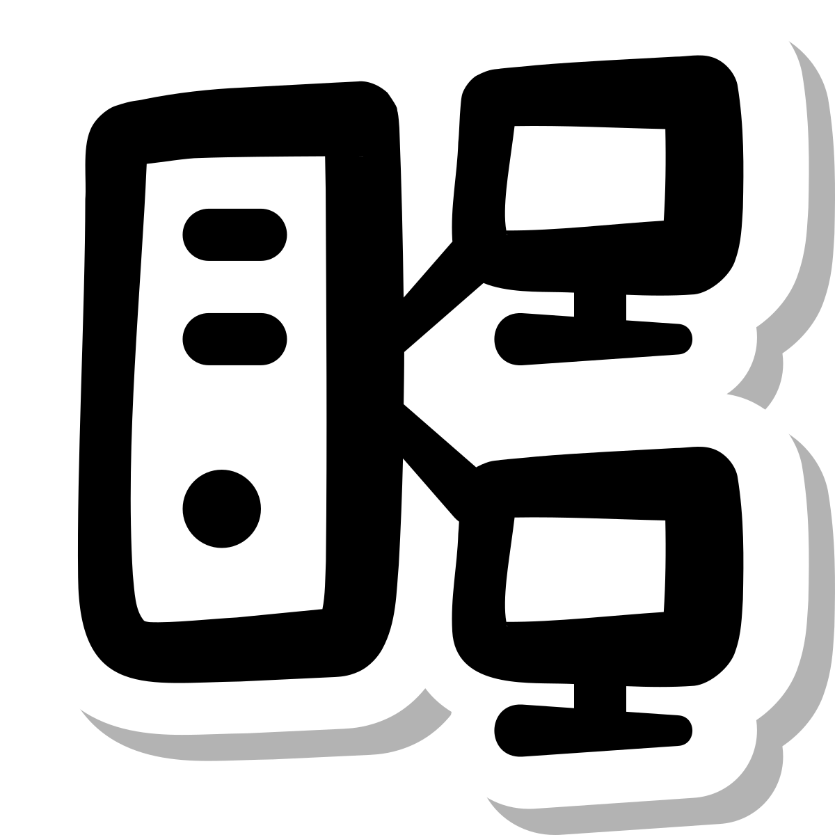stickers duotone style thin client icon