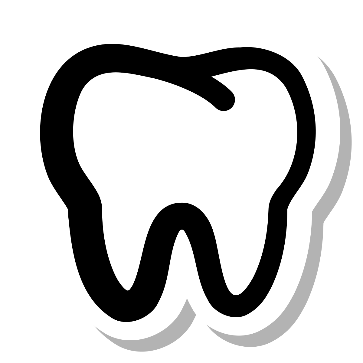 stickers duotone style tooth icon