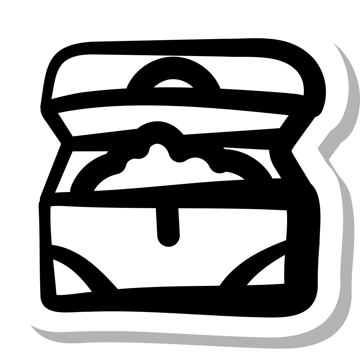 stickers duotone style treasure chest icon