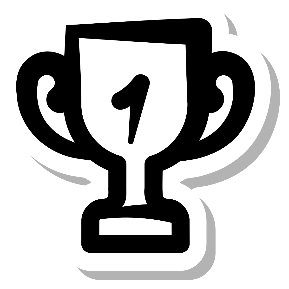 stickers duotone style trophy icon
